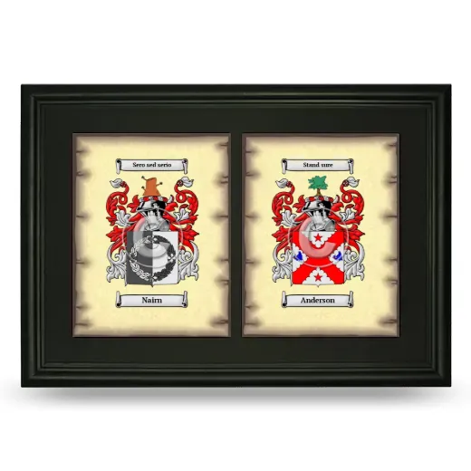 Double Coat of Arms Framed - Black