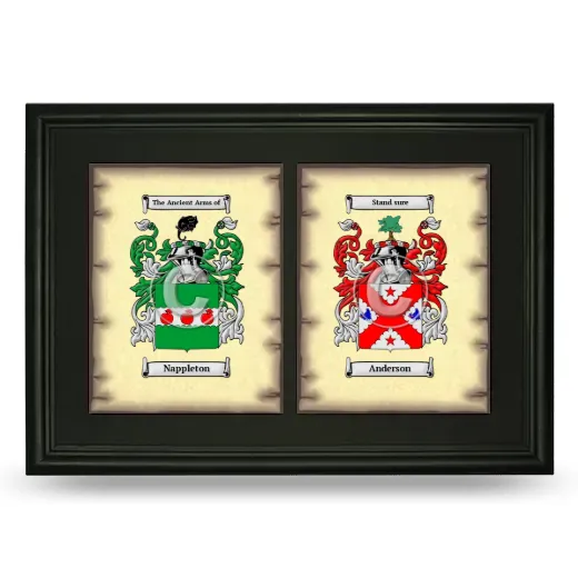 Double Coat of Arms Framed - Black