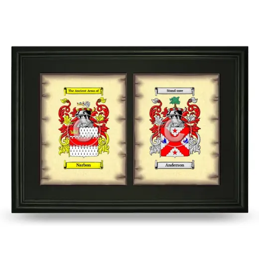 Double Coat of Arms Framed - Black