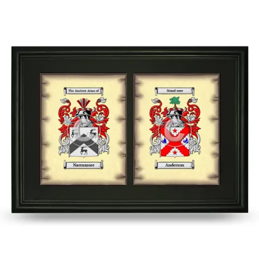 Double Coat of Arms Framed - Black