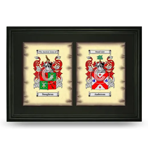 Double Coat of Arms Framed - Black