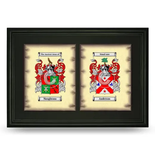 Double Coat of Arms Framed - Black