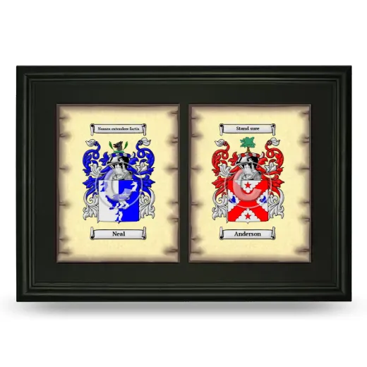 Double Coat of Arms Framed - Black