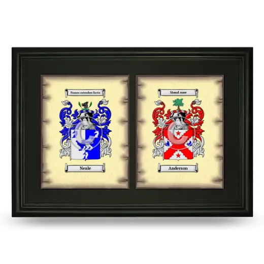 Double Coat of Arms Framed - Black