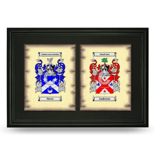 Double Coat of Arms Framed - Black