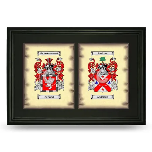 Double Coat of Arms Framed - Black