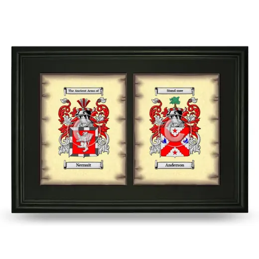 Double Coat of Arms Framed - Black