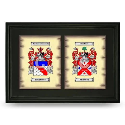 Double Coat of Arms Framed - Black