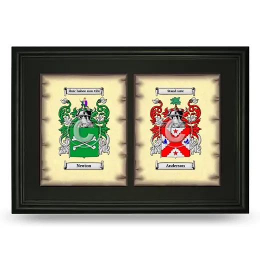 Double Coat of Arms Framed - Black