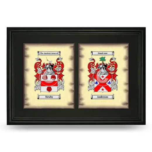 Double Coat of Arms Framed - Black