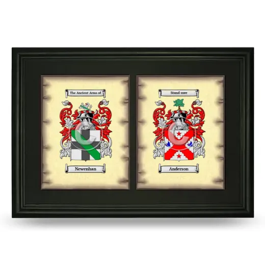 Double Coat of Arms Framed - Black