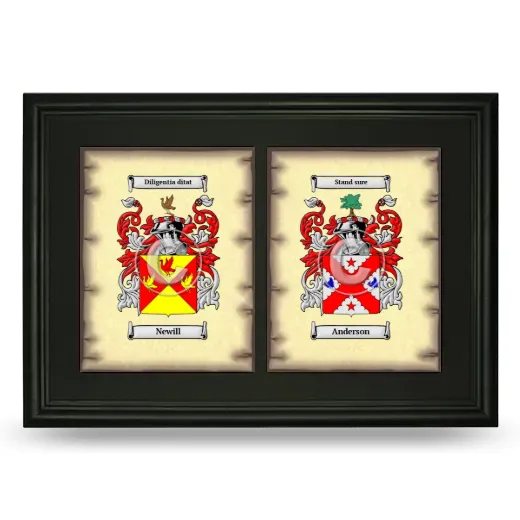 Double Coat of Arms Framed - Black