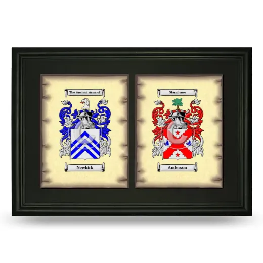 Double Coat of Arms Framed - Black