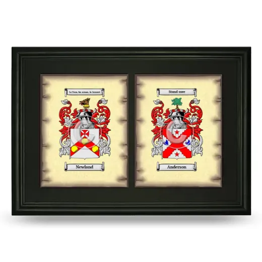Double Coat of Arms Framed - Black
