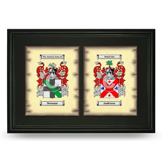 Double Coat of Arms Framed - Black