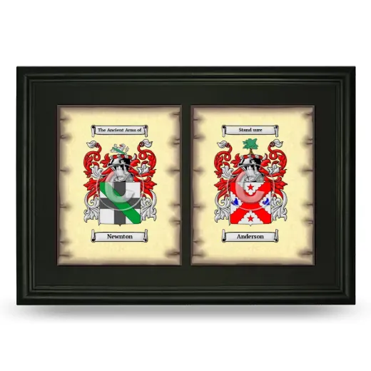 Double Coat of Arms Framed - Black