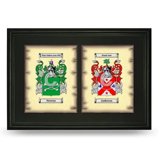 Double Coat of Arms Framed - Black