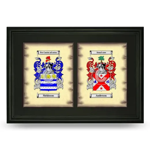 Double Coat of Arms Framed - Black