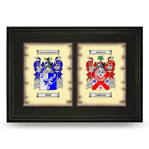 Double Coat of Arms Framed - Black
