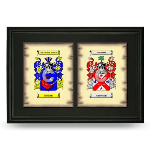 Double Coat of Arms Framed - Black