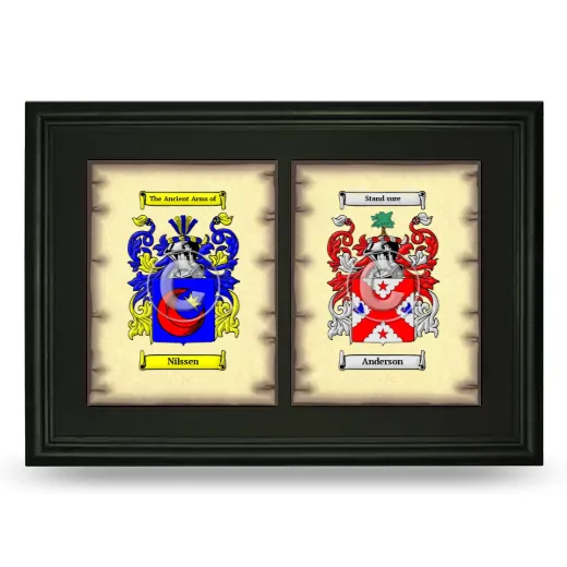 Double Coat of Arms Framed - Black