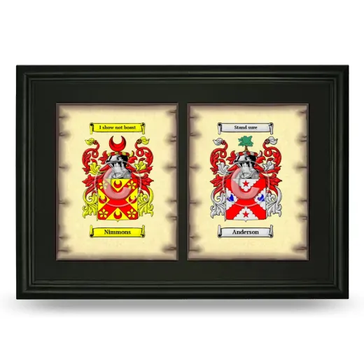 Double Coat of Arms Framed - Black