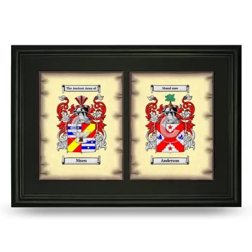 Double Coat of Arms Framed - Black