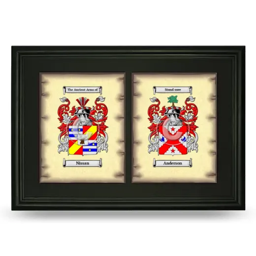 Double Coat of Arms Framed - Black