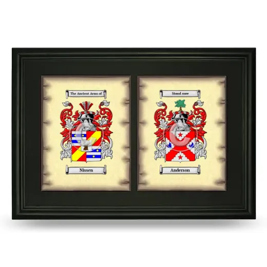 Double Coat of Arms Framed - Black