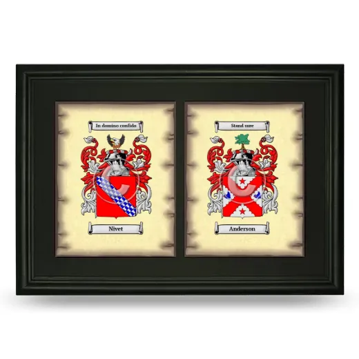 Double Coat of Arms Framed - Black