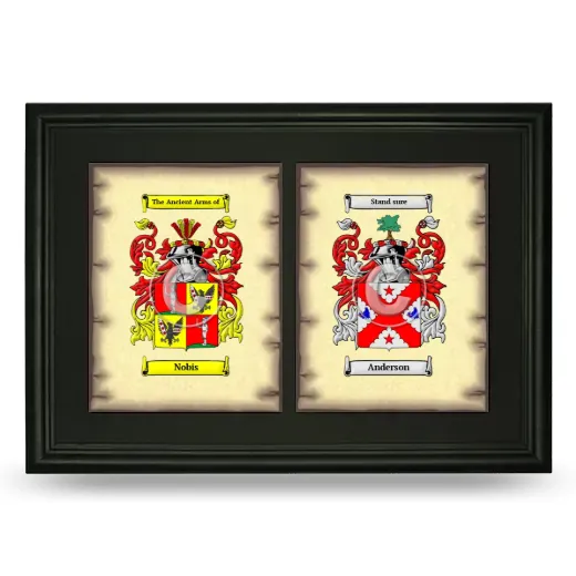 Double Coat of Arms Framed - Black