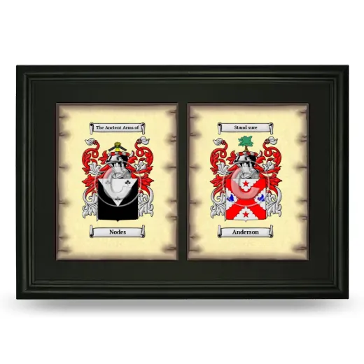 Double Coat of Arms Framed - Black