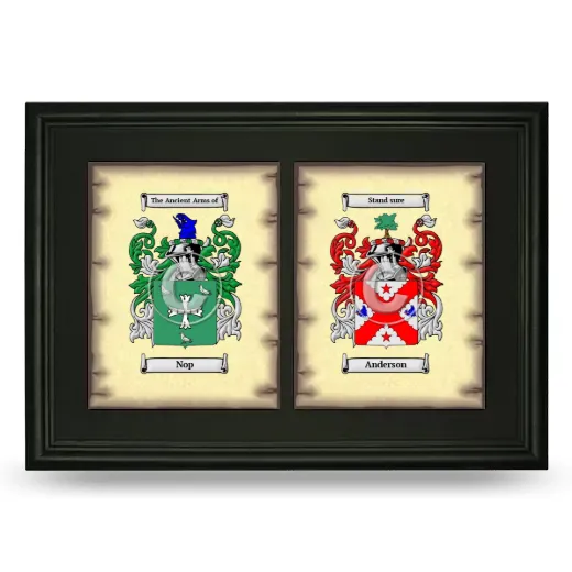 Double Coat of Arms Framed - Black
