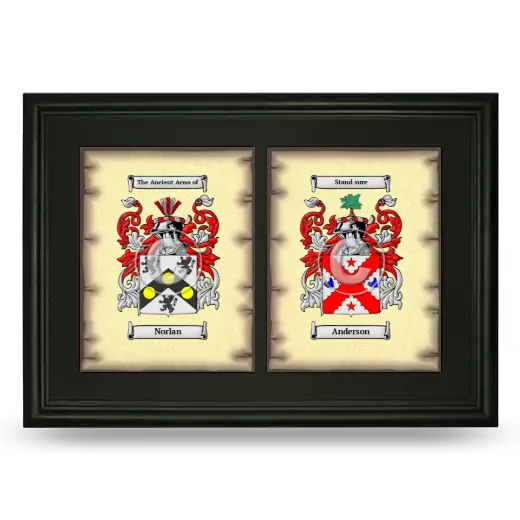 Double Coat of Arms Framed - Black