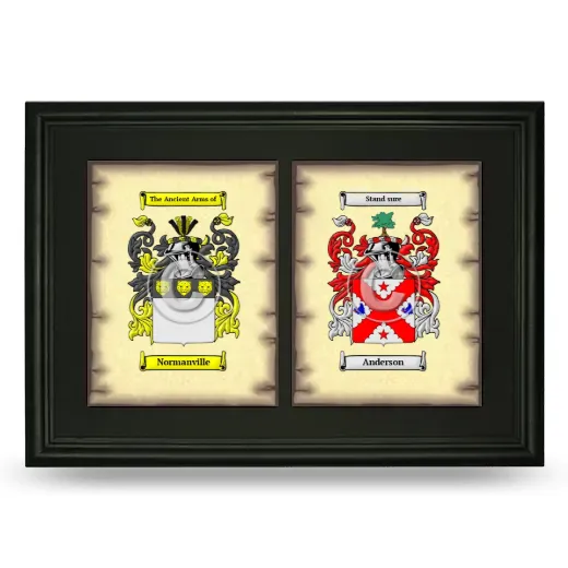 Double Coat of Arms Framed - Black