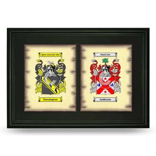 Double Coat of Arms Framed - Black