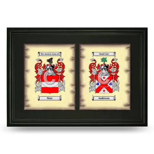 Double Coat of Arms Framed - Black