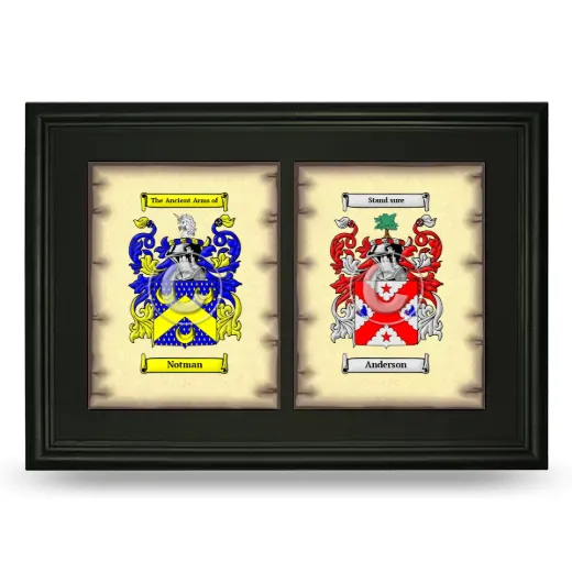 Double Coat of Arms Framed - Black