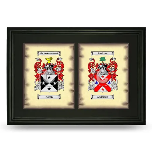 Double Coat of Arms Framed - Black