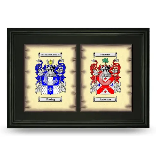 Double Coat of Arms Framed - Black