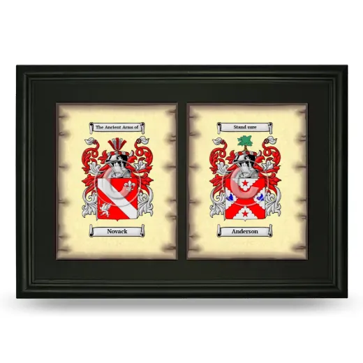 Double Coat of Arms Framed - Black