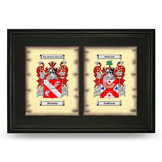 Double Coat of Arms Framed - Black