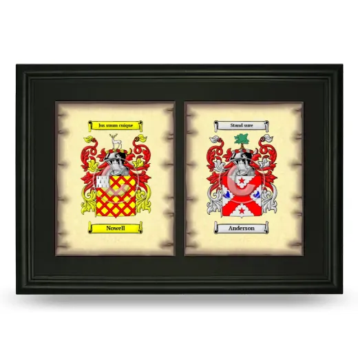Double Coat of Arms Framed - Black
