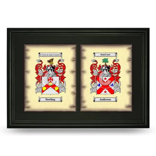 Double Coat of Arms Framed - Black