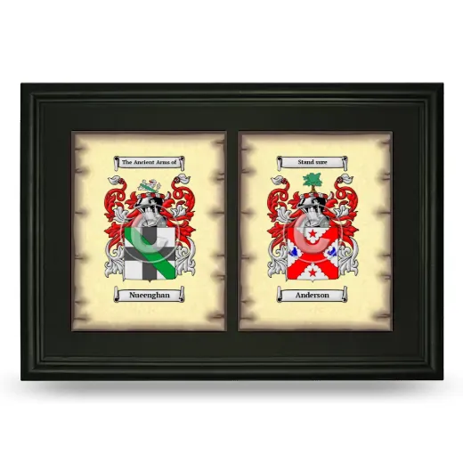 Double Coat of Arms Framed - Black