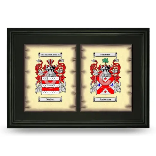 Double Coat of Arms Framed - Black