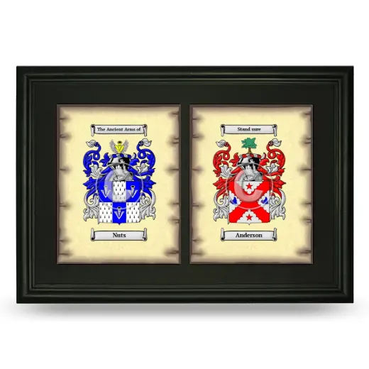 Double Coat of Arms Framed - Black