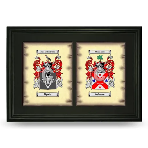 Double Coat of Arms Framed - Black