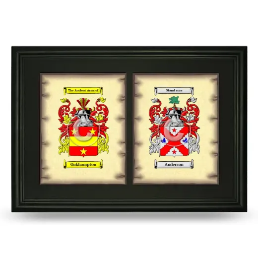 Double Coat of Arms Framed - Black