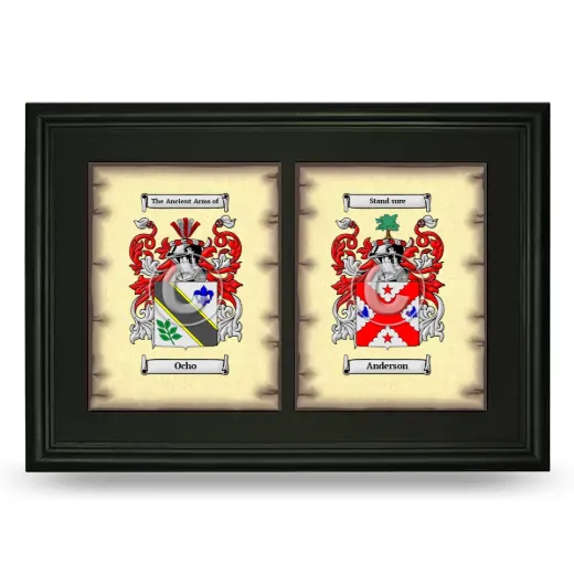 Double Coat of Arms Framed - Black
